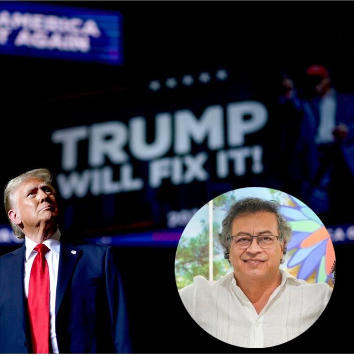 Reacción de Gustavo Petro a la elección de Donald Trump. Tomado de redes sociales